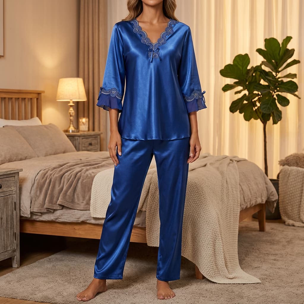 Luz | Conjunto de pijama de satén