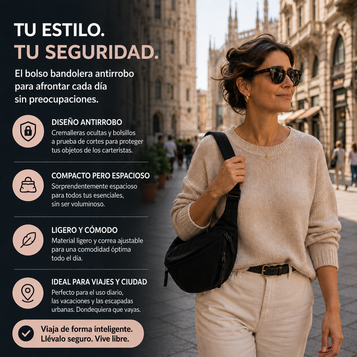 Lucía | Bolso de hombro práctico