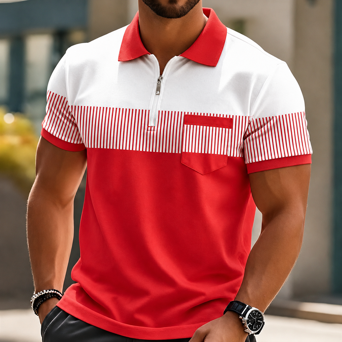 Luis | Polo con cremallera