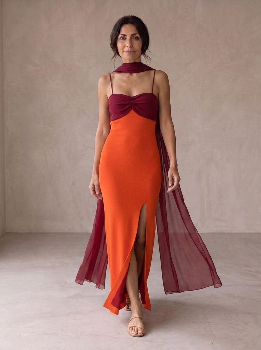 Ana | Vestido bicolor